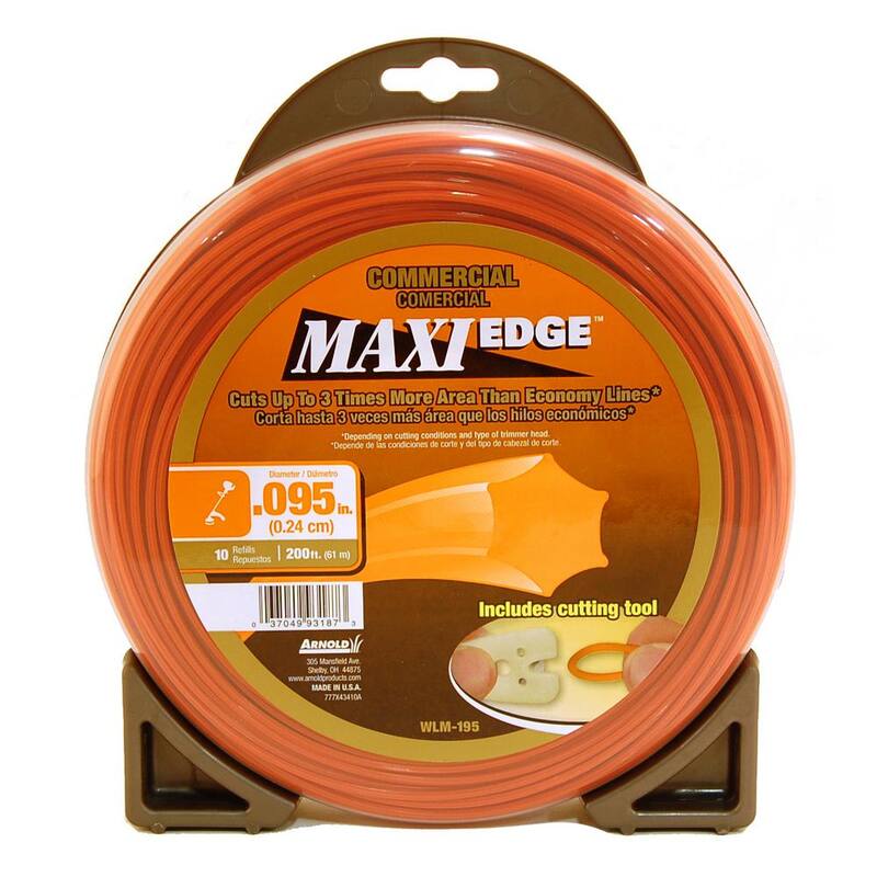 Arnold Commercial Maxi-Edge 200 ft. 0.095 in. Universal 6 Point Star Trimmer Line with Line Cutting Tool - WLM-195