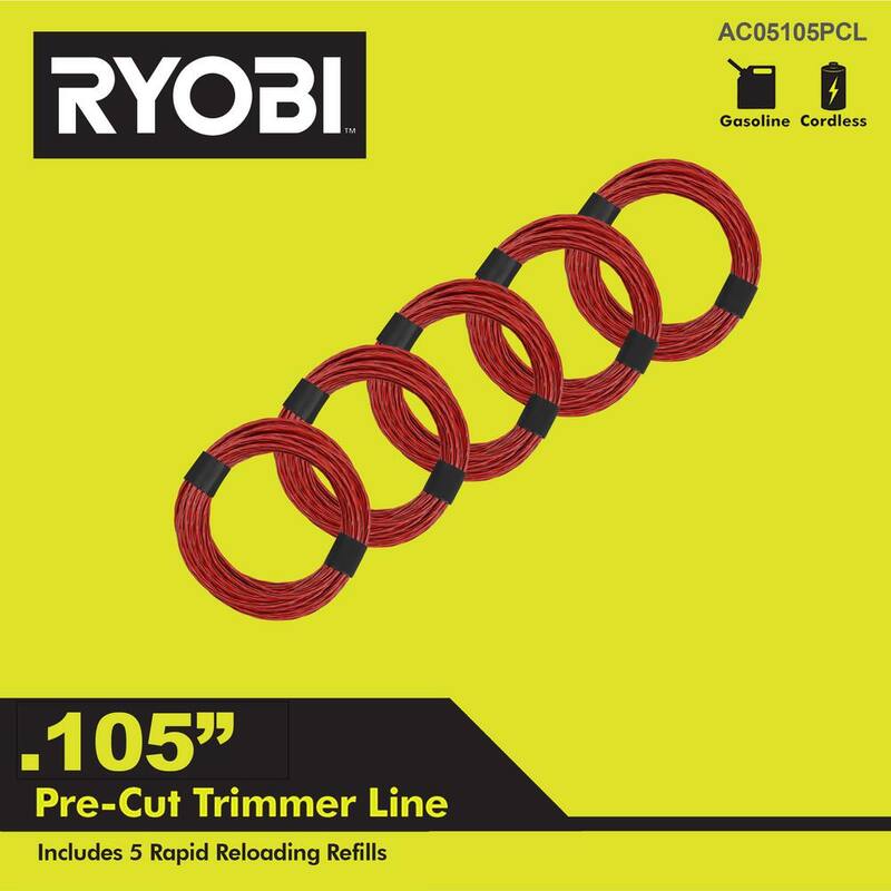 RYOBI 0.105 in. x 13 ft. Pre-Cut Spiral Line (5-Pack) - AC05105PCL