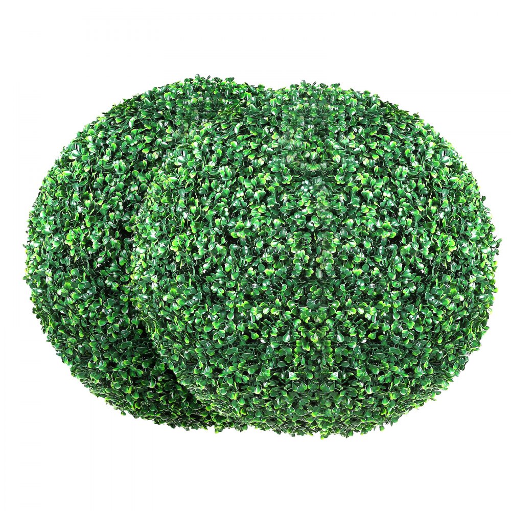 VEVOR Artificial Topiaries Boxwood Trees, 16” Tall (2 Pieces), Ball-Shape Faux Topiaries Plant, All-year Green Feaux Plant Decorative Balls for Backyard, Balcony,Garden, Wedding and Home Décor - RGZWXJQ16YC0L5L4VV0