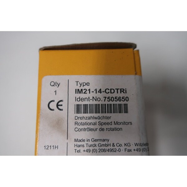Monitor de velocidad de rotación Turck 20-250V-AC 20-250V-DC Switch de velocidad - IM21-14-CDTRI