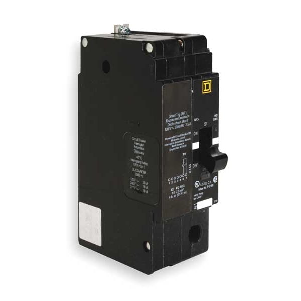 Square D Miniature Circuit Breaker, EDB Series, 40A, 1 Pole, 277V AC, 25kA at 120V AC - EDB14040SA