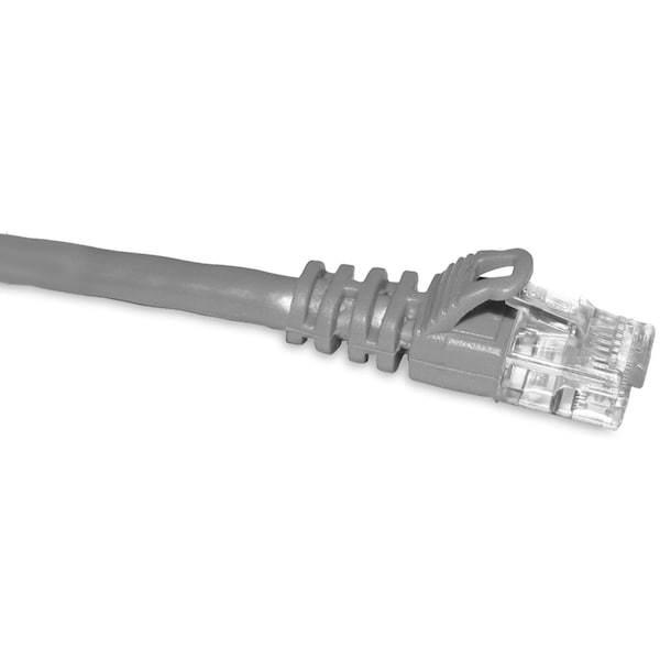 Cable de conexión Enet Cat5E gris de 15 pies con arranque moldeado sin enganches (UTP) - C5E-GY-15-ENC