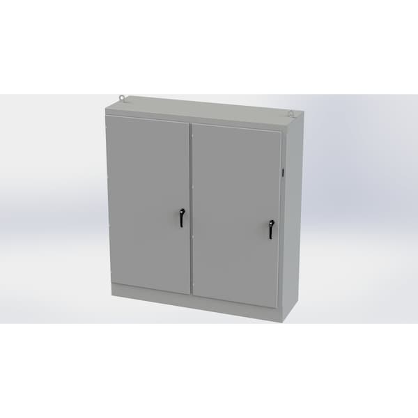 Saginaw Control & Engineering Carbon Steel Electrical Enclosures, 84 in H, 24 in D, 77-3/4 in W, NEMA 3R, 12, 13, Hinged - SCE-84XM7824