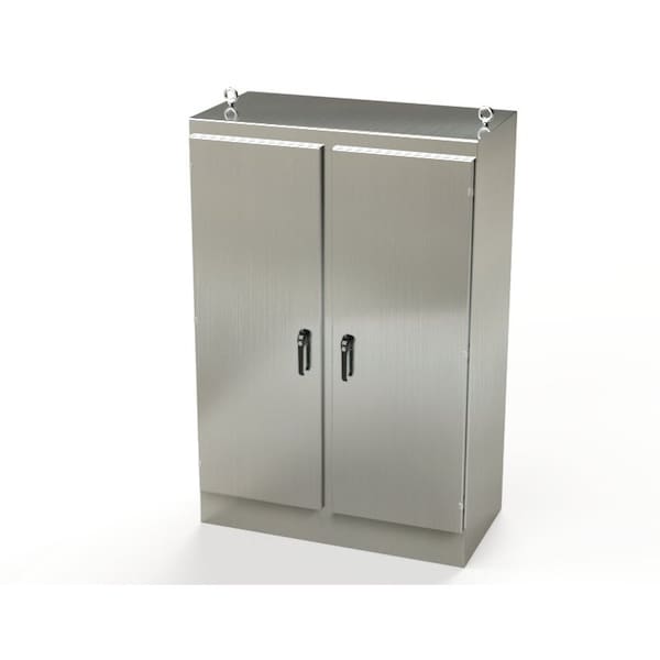 Saginaw Control & Engineering 304 Stainless Steel Electrical Enclosures, 72 in H, 24 in D, 48 in W, NEMA 3R, 4, 4X, 12, 13 - SCE-72EL4824SSFSD