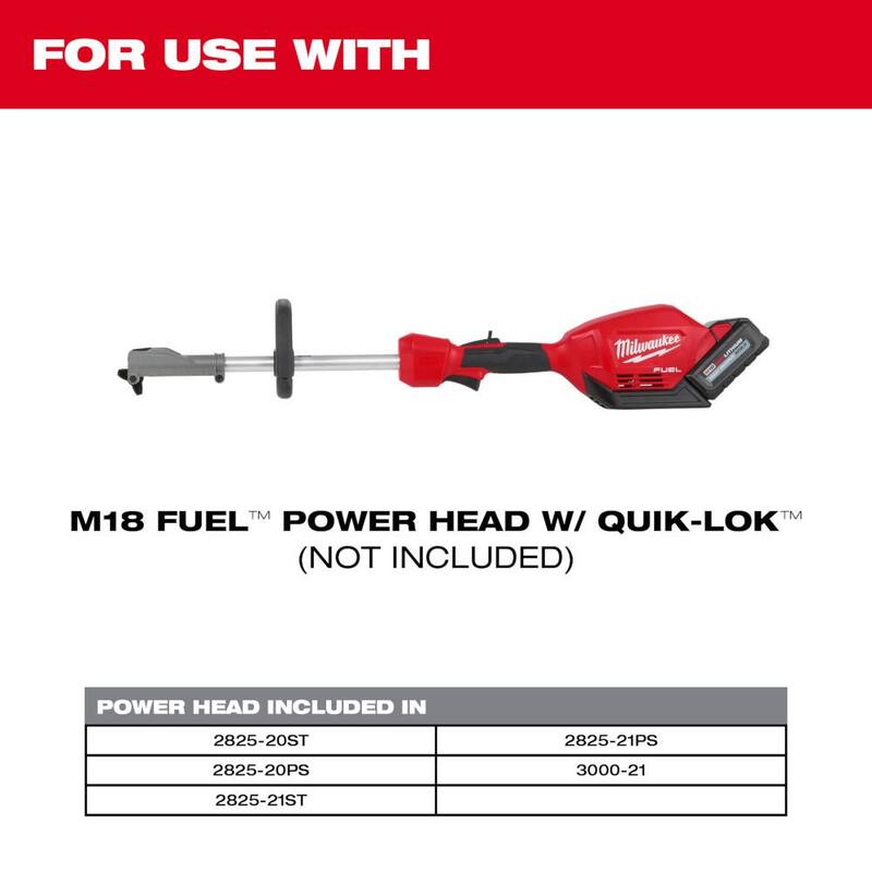 Milwaukee M18 FUEL Hedge Trimmer Attachment for Milwaukee QUIK-LOK Attachment System - 49-16-2719