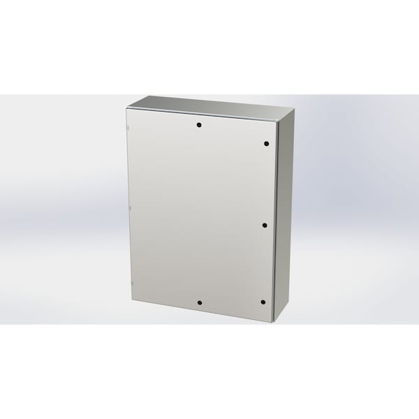 Saginaw Control & Engineering 304 Stainless Steel Electrical Enclosures, 48 in H, 12 in D, 36 in W, NEMA 3R, 4, 4X, 12, 13 - SCE-48EL3612SSLP