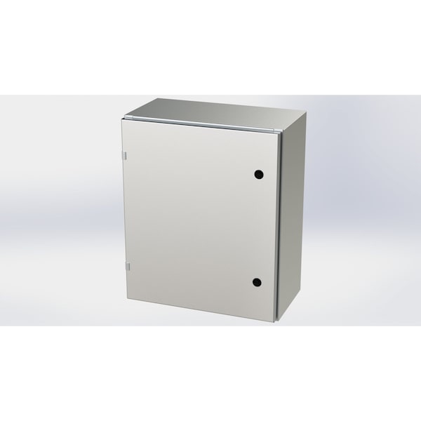 Saginaw Control & Engineering 304 Stainless Steel Electrical Enclosures, 24 in H, 10 in D, 20 in W, NEMA 3R, 4, 4X, 12, 13 - SCE-24EL2010SSLP