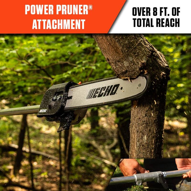 ECHO 8 ft. Power Pruner Pole Saw Attachment with 10 in. Bar and Chain for ECHO Pro Attachment Series - 99944200532