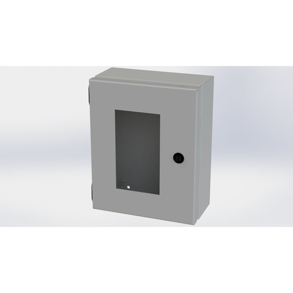 Saginaw Control & Engineering Carbon Steel Electrical Enclosures, 10 in H, 4 in D, 8 in W, NEMA 3R, 4, 12, 13, Hinged - SCE-1008ELJW