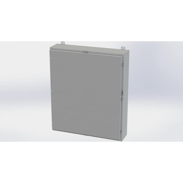 Saginaw Control & Engineering Carbon Steel Electrical Enclosures, 42 in H, 8 in D, 36 in W, NEMA 4, Hinged - SCE-42H3608LP