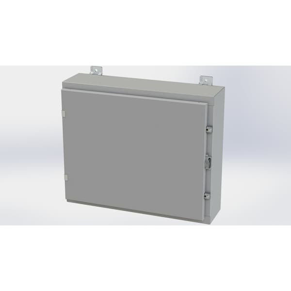 Saginaw Control & Engineering Carbon Steel Electrical Enclosures, 20 in H, 6 in D, 24 in W, NEMA 4, Hinged - SCE-20H2406LP