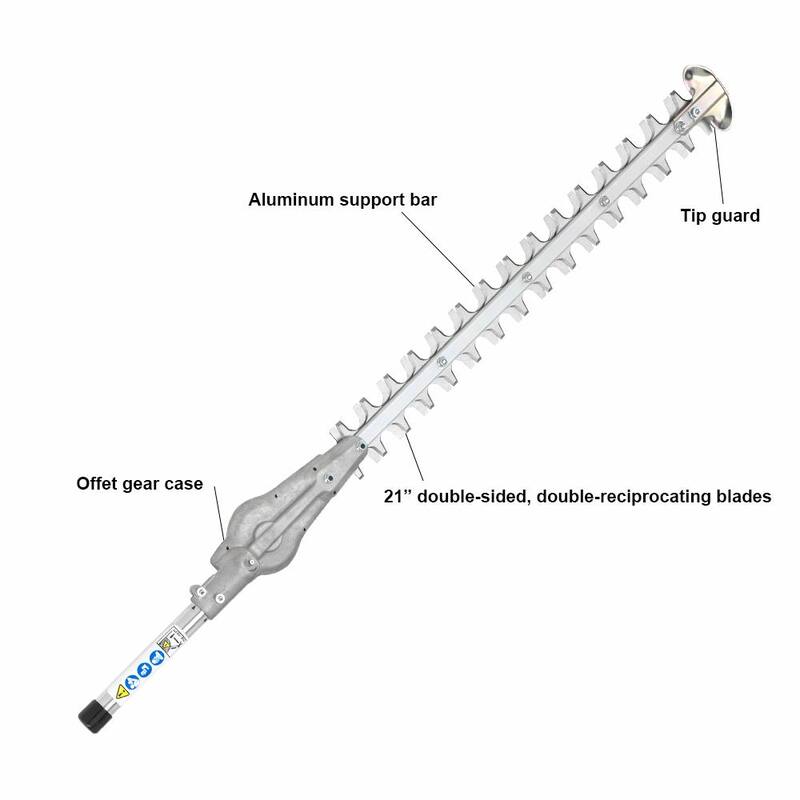 ECHO 21 in. Mid-Reach Hedge Trimmer Attachment for ECHO Gas or Battery Pro Attachment Series - 99944200640