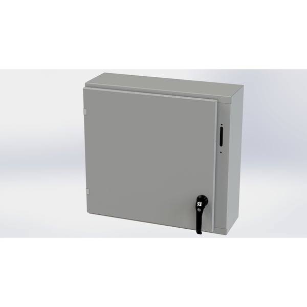 Saginaw Control & Engineering Carbon Steel Electrical Enclosures, 24 in H, 8 in D, 25.38 in W, NEMA 3R, 4, 12, 13, Hinged - SCE-24XEL2508LP