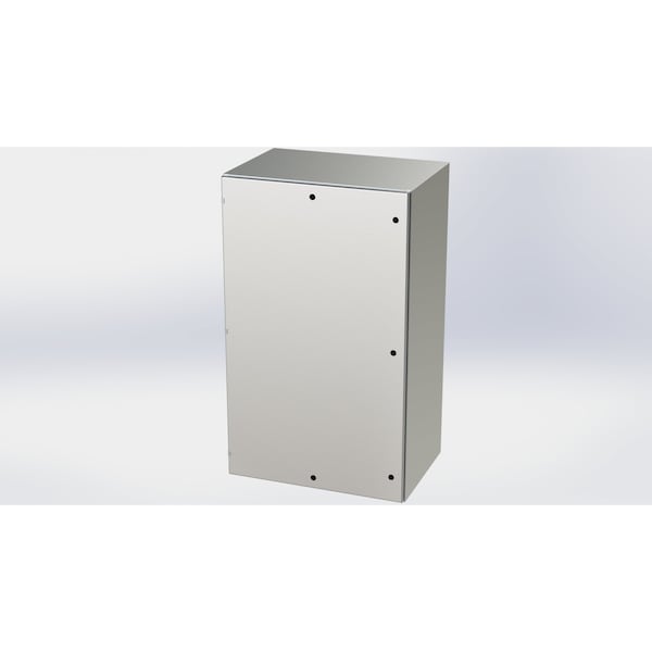 Saginaw Control & Engineering 304 Stainless Steel Electrical Enclosures, 60 in H, 24 in D, 36 in W, NEMA 3R, 4, 4X, 12, 13 - SCE-60EL3624SSLP