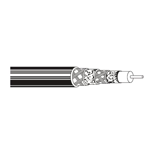 Belden RG6 18 SOL CCS FPE DUOBOND+, 60%+40% AL BRD SHD PVC JKT, 1000FT - 1189A 0101000