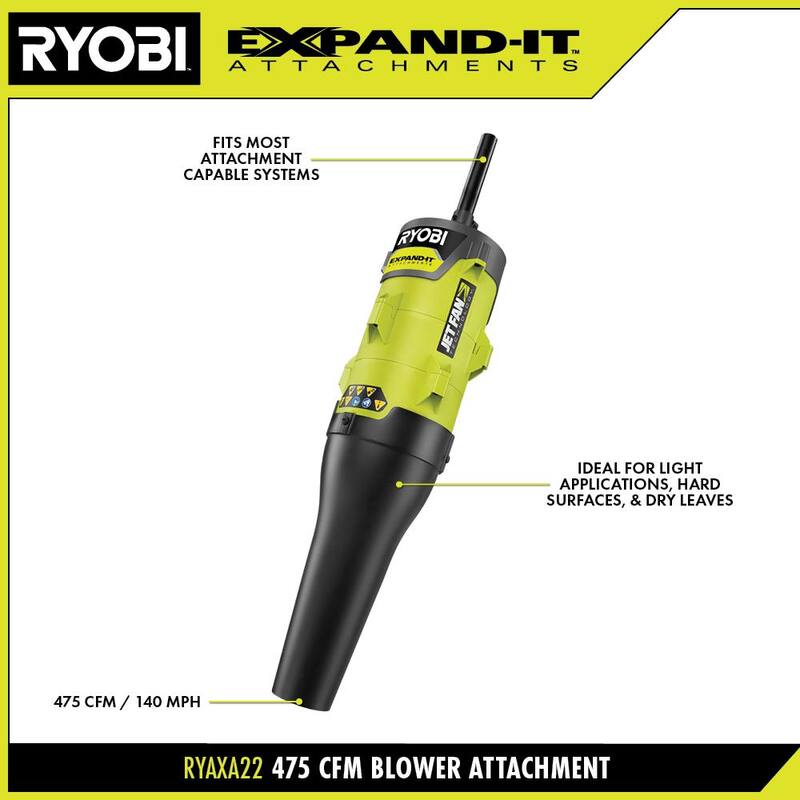 RYOBI Expand-It 140 MPH 475 CFM Universal Axial Blower Attachment - RYAXA22