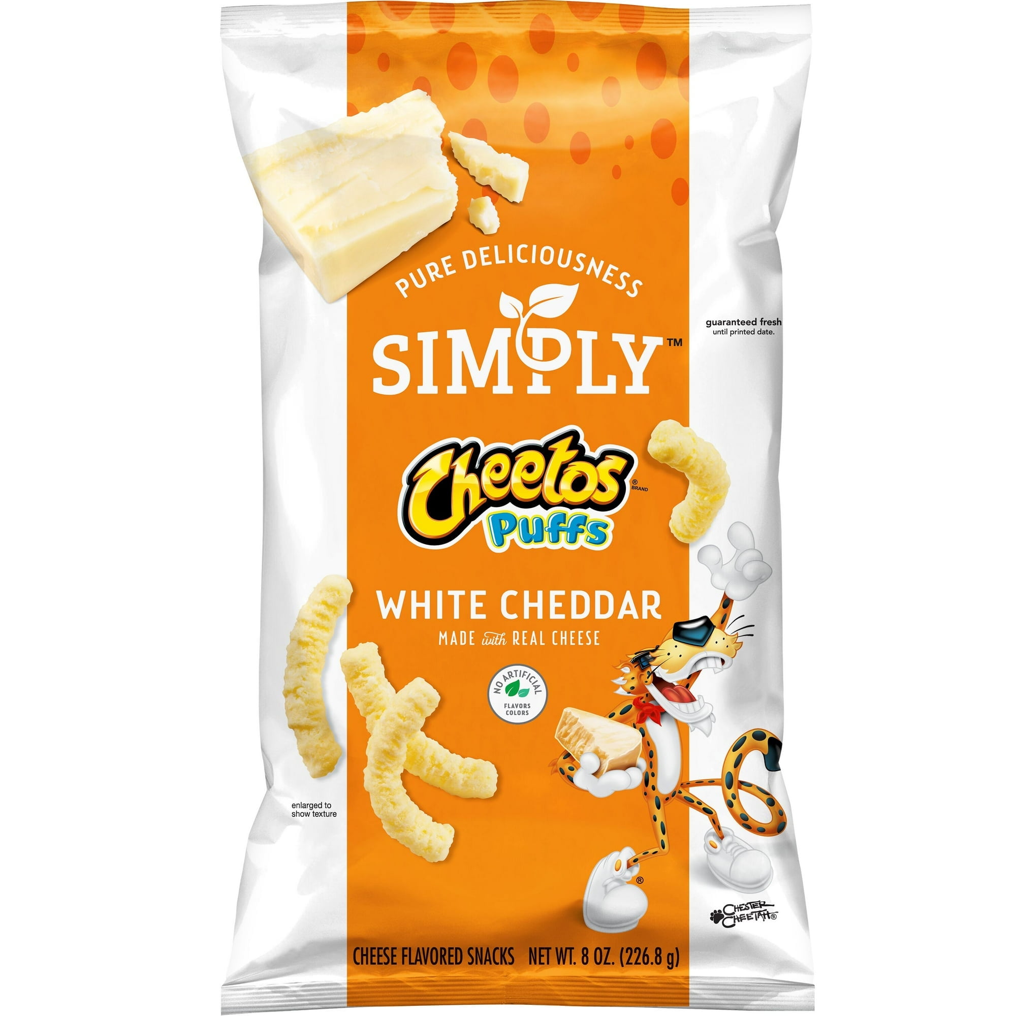 Botanas infladas de queso con sabor a cheddar blanco de Cheetos, 8 oz ...
