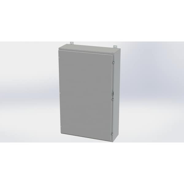 Saginaw Control & Engineering Carbon Steel Electrical Enclosures, 48 in H, 10 in D, 30 in W, NEMA 4, Hinged - SCE-48H3010LP