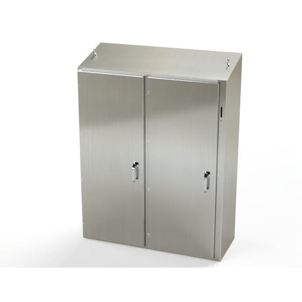 Saginaw Control & Engineering 304 Stainless Steel Electrical Enclosures, 60 in H, 18 in D, 49 in W, NEMA 3R, 4, 4X, 12, 13 - SCE-60XEL4918SSST