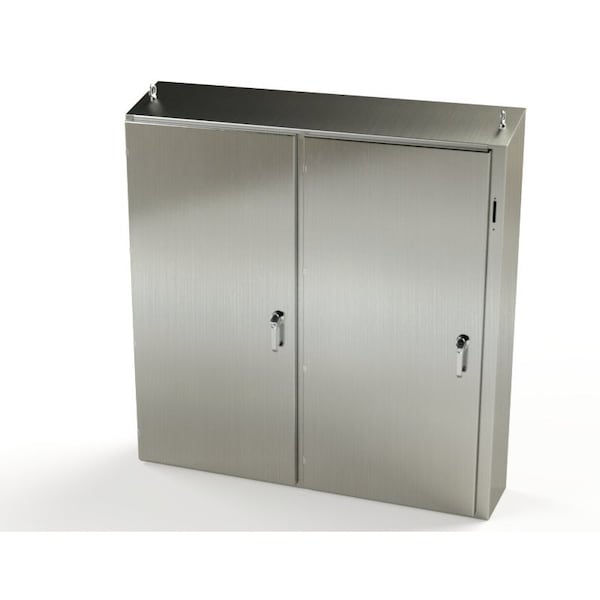 Saginaw Control & Engineering 304 Stainless Steel Electrical Enclosures, 60 in H, 12 in D, 61 in W, NEMA 3R, 4, 4X, 12, 13 - SCE-60XEL6112SSST