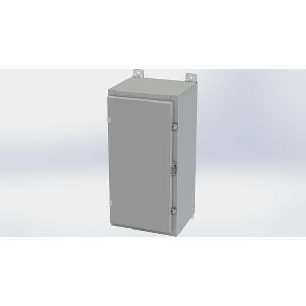 Saginaw Control & Engineering Carbon Steel Electrical Enclosures, 24 in H, 10 in D, 12 in W, NEMA 4, Hinged - SCE-24H1210LP
