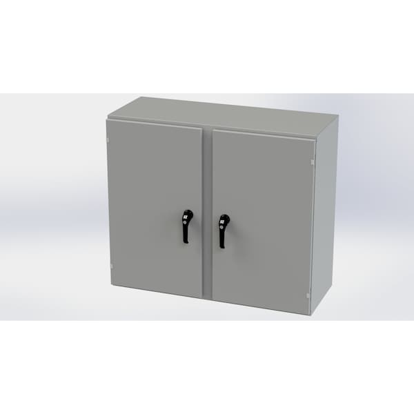 Saginaw Control & Engineering Carbon Steel Electrical Enclosures, 36 in H, 16 in D, 42 in W, NEMA 3R, 4, 12, 13, Hinged - SCE-36EL4216WFLP