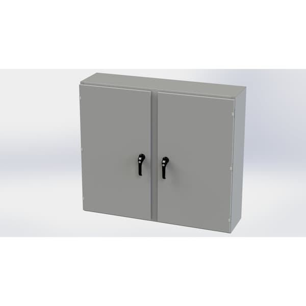 Saginaw Control & Engineering Carbon Steel Electrical Enclosures, 42 in H, 12 in D, 48 in W, NEMA 3R, 4, 12, 13, Hinged - SCE-42EL4812WFLP