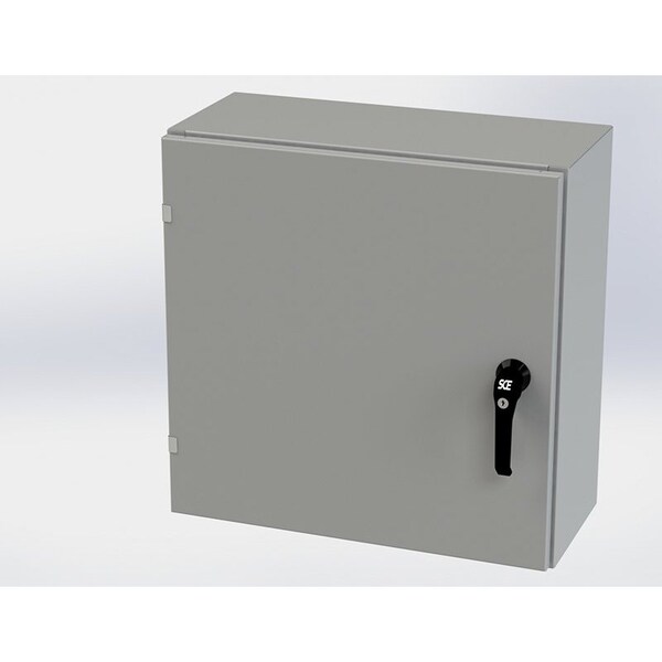 Saginaw Control & Engineering Carbon Steel Electrical Enclosures, 24 in H, 10 in D, 24 in W, NEMA 3R, 4, 12, 13, Hinged - SCE-24EL2410LPPL