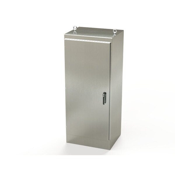 Saginaw Control & Engineering 304 Stainless Steel Electrical Enclosures, 72 in H, 24 in D, 30 in W, NEMA 3R, 4, 4X, 12, 13 - SCE-72EL3024SSFS