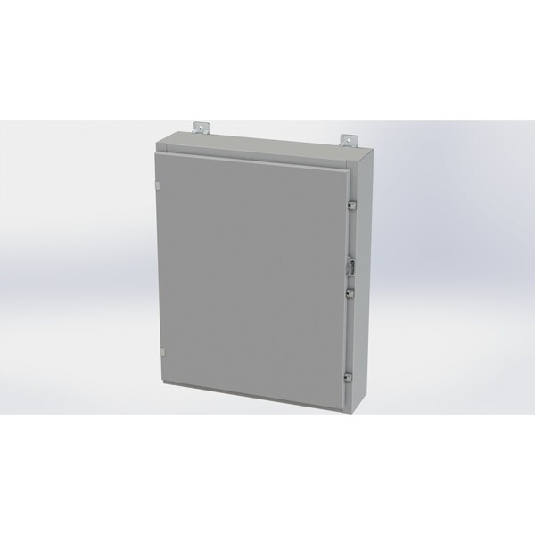 Saginaw Control & Engineering Carbon Steel Electrical Enclosures, 30 in H, 6 in D, 24 in W, NEMA 4, Hinged - SCE-30H2406LP