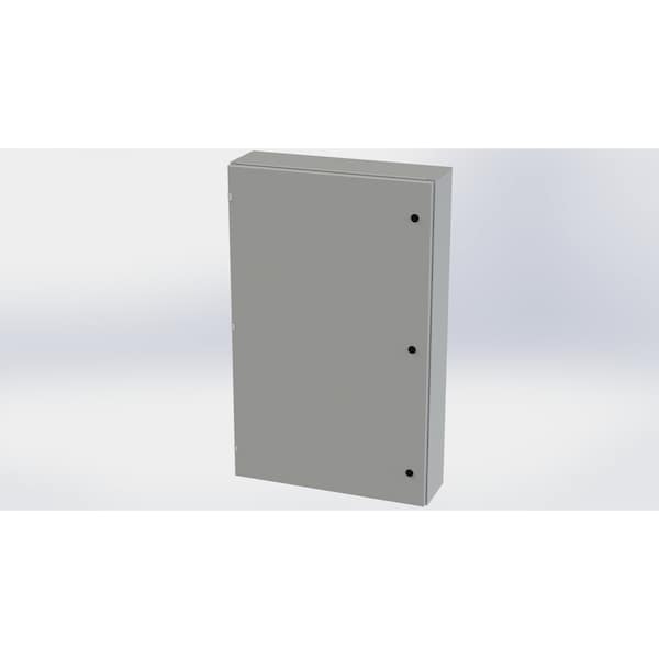 Saginaw Control & Engineering Carbon Steel Electrical Enclosures, 48 in H, 8 in D, 30 in W, NEMA 3R, 4, 12, 13, Hinged - SCE-48EL3008LP