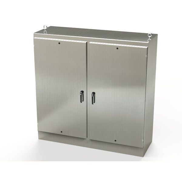 Saginaw Control & Engineering 316 Stainless Steel Electrical Enclosures, 72 in H, 24 in D, 72 in W, NEMA 3R, 4, 4X, 12, 13 - SCE-72EL7224SS6FSD