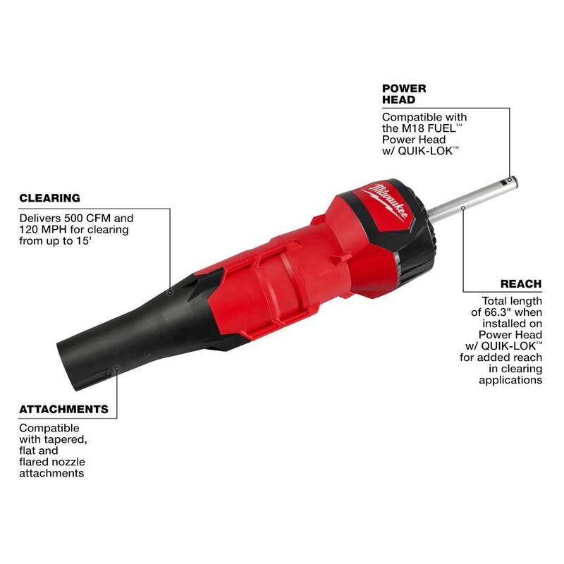Milwaukee M18 FUEL QUIK-LOK Blower Attachment (Tool-Only) - 49-16-2793
