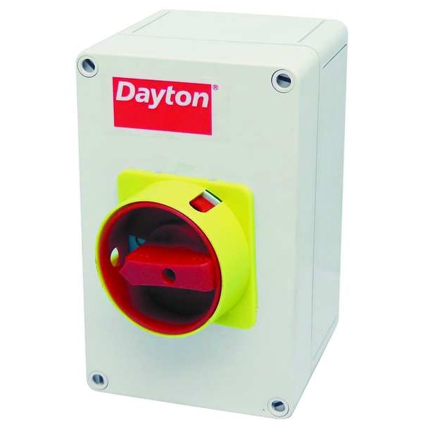 Interruptor de desconexión encapsulado Hoffman sin fusibles, 32 A, 600V AC, 3 polos, NEMA 12, 3R - VS-DS40RY