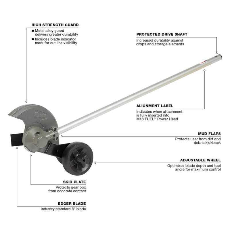 Milwaukee M18 FUEL QUIK-LOK Hedge Trimmer Attachment w/M18 FUEL 10 in. Pole Saw, Edger, Brush Cutter Attachments (4-Tool) - 49-16-2719-49-16-2720-49-16-2738-49-16-2