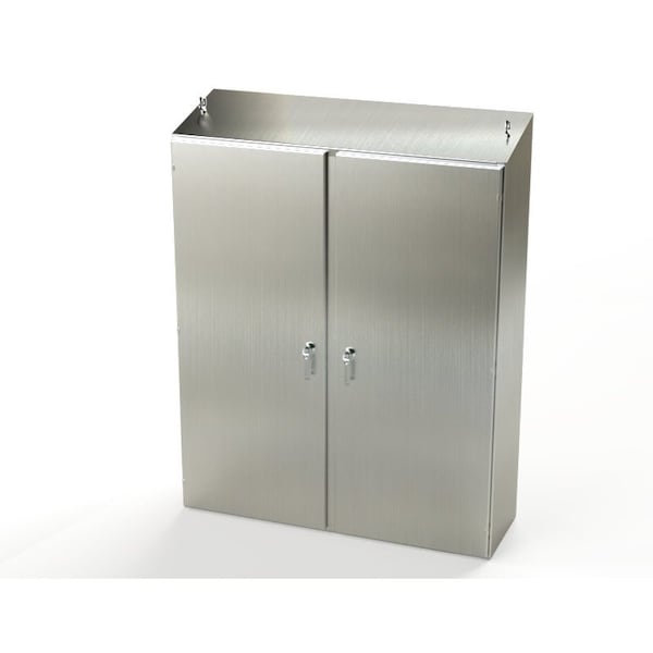 Saginaw Control & Engineering 304 Stainless Steel Electrical Enclosures, 72 in H, 18 in D, 60 in W, NEMA 3R, 4, 4X, 12, 13 - SCE-72EL6018SSST