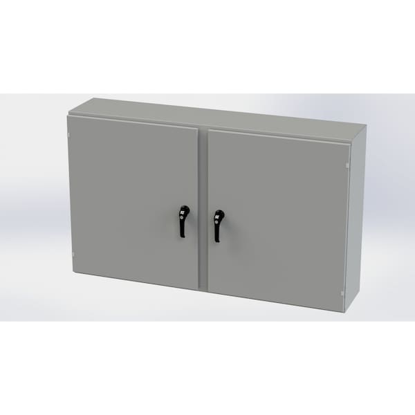 Saginaw Control & Engineering Carbon Steel Electrical Enclosures, 36 in H, 12 in D, 60 in W, NEMA 3R, 4, 12, 13, Hinged - SCE-36EL6012WFLP