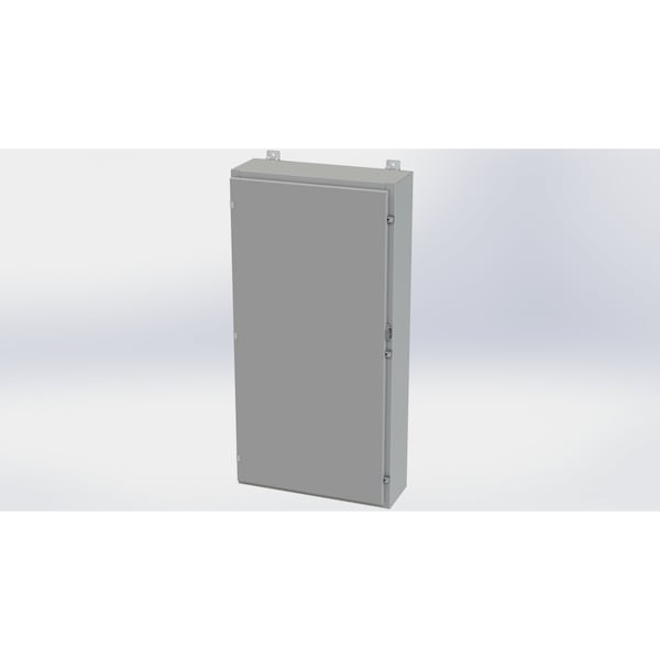 Saginaw Control & Engineering Carbon Steel Electrical Enclosures, 48 in H, 8 in D, 24 in W, NEMA 4, Hinged - SCE-48H2408LP
