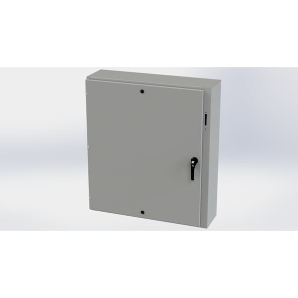 Saginaw Control & Engineering Carbon Steel Electrical Enclosures, 42 in H, 10 in D, 37.38 in W, NEMA 3R, 4, 12, 13, Hinged - SCE-42XEL3710LP