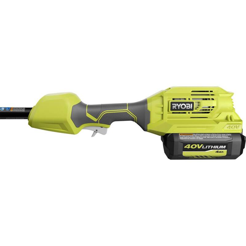 RYOBI 40V Expand-It Cordless Battery Attachment Capable Trimmer Power Head with 4.0 Ah Battery and Charger - RY40226
