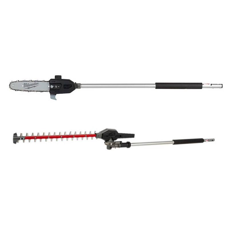 Milwaukee M18 FUEL QUIK-LOK 10 in. Pole Saw Attachment and M18 FUEL QUIK-LOK Hedge Trimmer Attachment (2-Tool) - 49-16-2720-49-16-2719