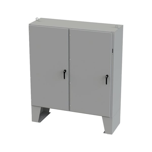 Saginaw Control & Engineering Carbon Steel Electrical Enclosures, 72 in H, 24 in D, 73 in W, NEMA 3R, 4, 12, 13, Hinged - SCE-72X7324LP