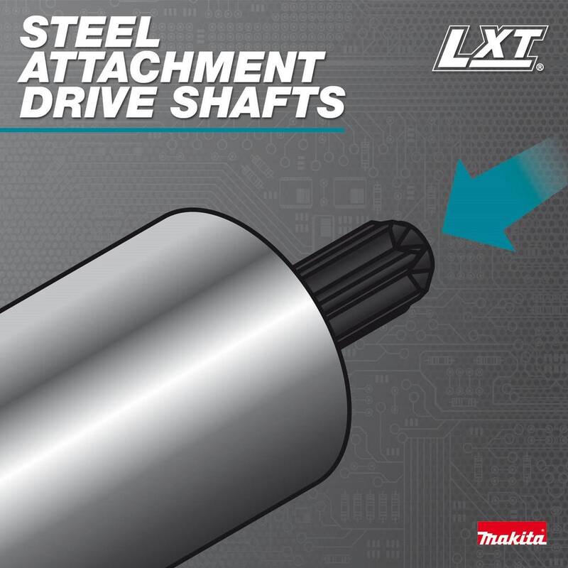 Makita 18V LXT Couple Shaft Power Head Kit w/String Trimmer, Pole Saw, Articulating Hedge Trimmer & Blower Attachments, 4.0Ah - XUX02SM1X6