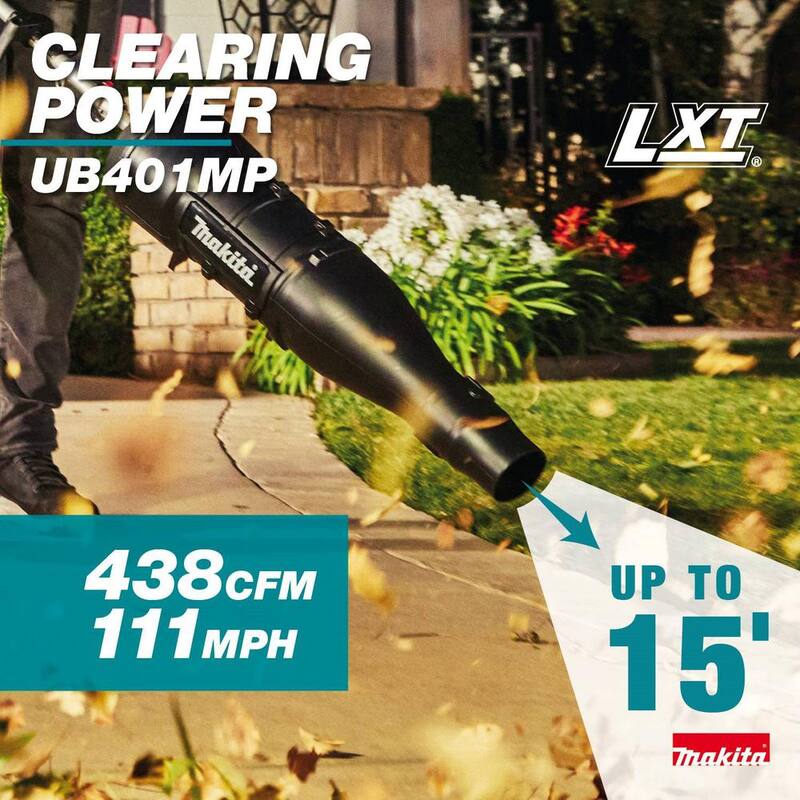 Makita 18V LXT Couple Shaft Power Head Kit w/String Trimmer, Pole Saw, Articulating Hedge Trimmer & Blower Attachments, 4.0Ah - XUX02SM1X6