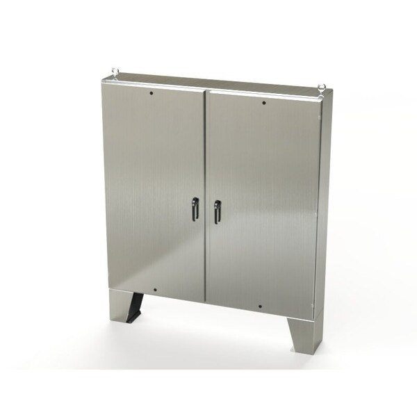 Saginaw Control & Engineering 304 Stainless Steel Electrical Enclosures, 72 in H, 12 in D, 72 in W, NEMA 3R, 4, 4X, 12, 13 - SCE-72EL7212SSLPPL