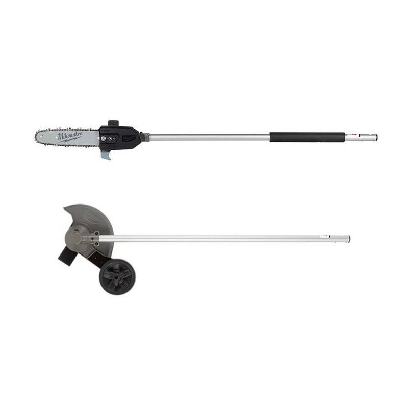 Milwaukee M18 FUEL QUIK-LOK 10 in. Pole Saw Attachment and 8 in. Edger Attachment (Tool-Only) - 49-16-2720-49-16-2718