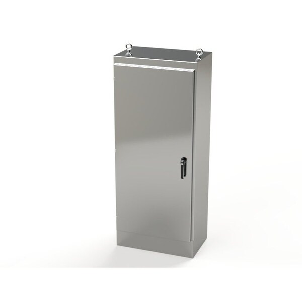 Saginaw Control & Engineering 304 Stainless Steel Electrical Enclosures, 72 in H, 18 in D, 30 in W, NEMA 3R, 4, 4X, 12, 13 - SCE-72EL3018SSFS