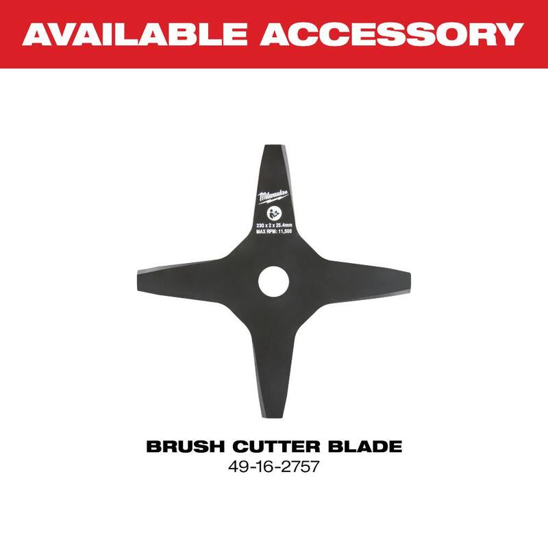 Milwaukee M18 FUEL QUIK-LOK Brush Cutter Attachment and M18 FUEL QUIK-LOK Rubber Broom Attachment (2-Tool) - 49-16-2738-49-16-2740