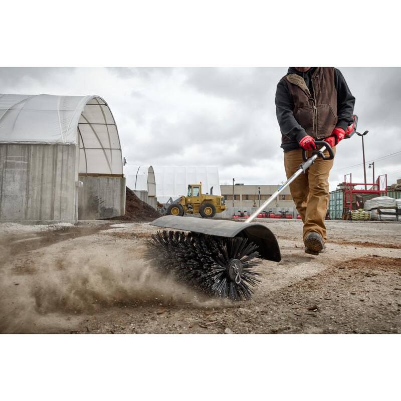Milwaukee M18 FUEL QUIK-LOK 8 in. Edger Attachment and M18 FUEL QUIK-LOK Rubber Broom Attachment (2-Tool) - 49-16-2718-49-16-2740