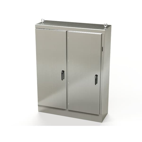 Saginaw Control & Engineering 304 Stainless Steel Electrical Enclosures, 72 in H, 18 in D, 53-3/4 in W, NEMA 3R, 4, 4X, 12, 13 - SCE-72XM5418SS